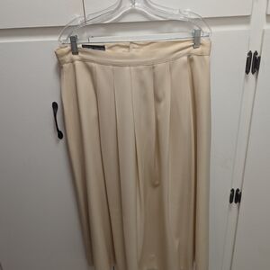 Elegant Beige Pleated Skirt